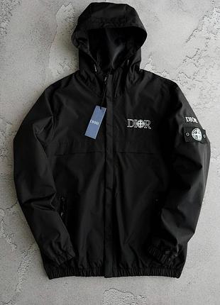 Dior x stone island ветровка черная s-3xl