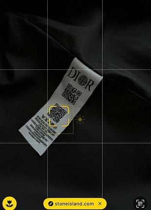 Черная модель ветровки dior x stone island s-3xl
