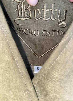 Жилетка хаки micro-satin betty в стиле гранж / кэжуал (размер s)