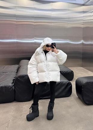 Білий пуховик the age studio hyperform puffer 🤍