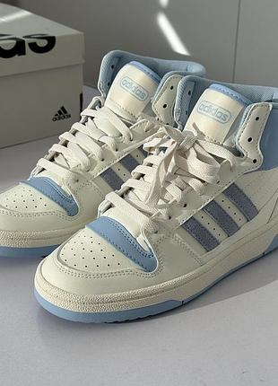 Новые женские кроссовки adidas blue start mid оригинал. высокие кроссовки адедас натуральная кожа, кеды адидас белые