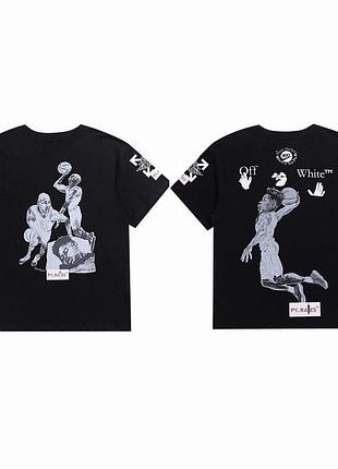 Off-white x nike чоловіча футболка чорна xs-xxl