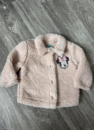 Пухнаста куртка-кофта disney baby на дівчинку 3-6 міс.