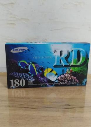 Нова відеокасета vhs samsung new super rd 180 (задрукована в плівці)