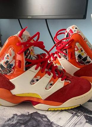 Кросівки adidas originals glc basketball shoes високі червоно-помаранчеві