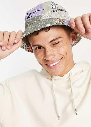 Унисекс шляпа панама в стиле пачворк / бандана karl kani signature paisley patchwork bucket hat