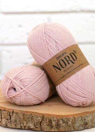 Пряжа drops nord, 12 - powder pink