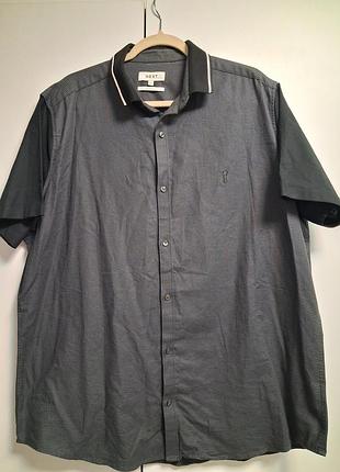 Чоловіча літня сорочка next у смужку з коротким рукавом