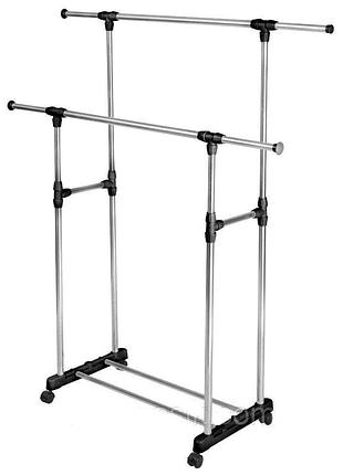 Вішалка double pole clothes horse телескопічна подвійна 160х80х42 см
