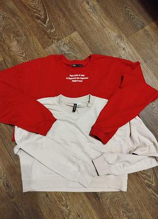 Женский свитшот размер м-л zara, h&amp;m