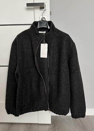 Новая шерстяная куртка relaxed fit zara, куртка бомбер зара