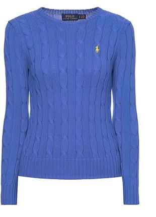 Жіночий синій джемпер polo ralph lauren, розмір м, светр із бавовни