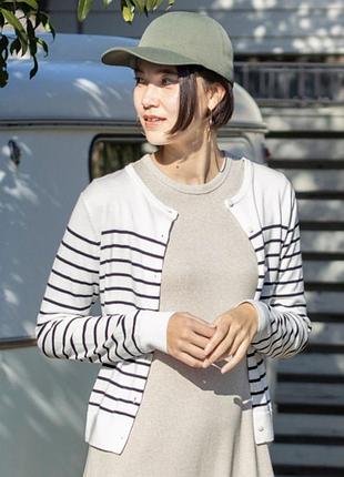 Кепка трикотжная бейсболка с защитой от солнца uniqlo knit cap оливковое / хаки