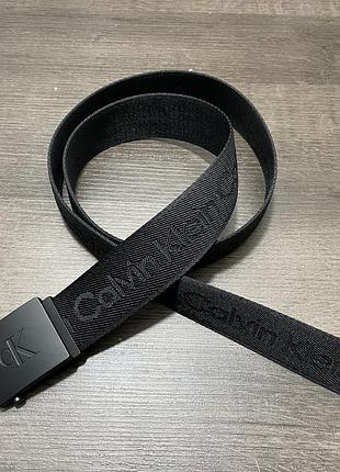 Ремень calvin klein пояс кельвин кляйн ремінь келвін клейн чорний ск тканевый черный ‼️