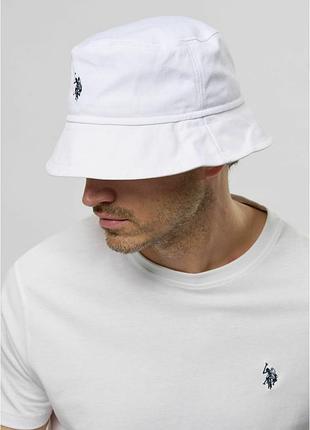 Хлопковая унисекс белая панама u.s. polo assn.