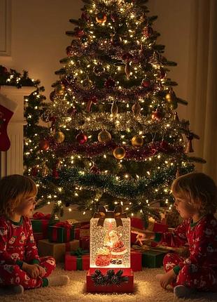 Новорічний нічник xmas wdl-25010a подарунок ∙ нічник xmas wdl-25010a у формі подарункової коробки
