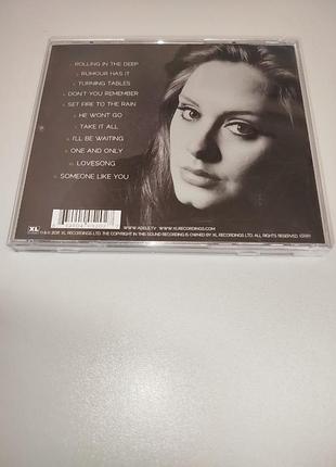 Музыкальный cd диск adele — 21 (original xl recordings) / коллекционный компакт-диск 3
