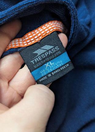 Мужская флисовая кофта флиска trespass keynote 1/ 2 zip micro fleece темно-синего цвета 5