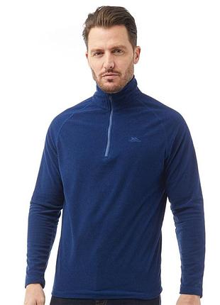 Мужская флисовая кофта флиска trespass keynote 1/ 2 zip micro fleece темно-синего цвета 7