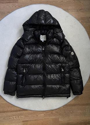 Чорна куртка moncler зима s, m, l, xl