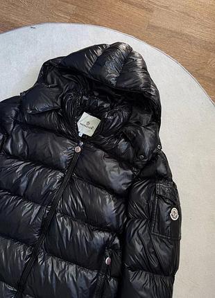 Зимова чорна куртка moncler s, m, l, xl