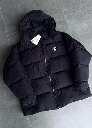 Черная куртка мужская зимняя calvin klein s-xxl