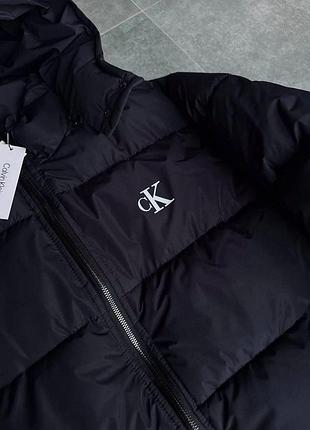 Calvin klein мужская зимняя куртка черная s-xxl