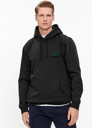 Худі чоловіче lacoste чорне s-xxl демісезон