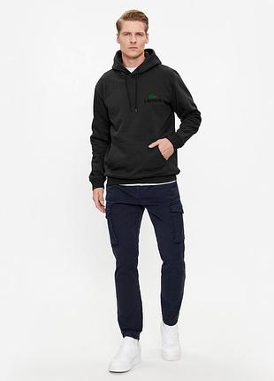 Худі lacoste чоловіче чорне s-xxl демісезон
