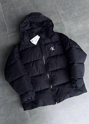 Мужская зимняя куртка calvin klein черная s-xxl