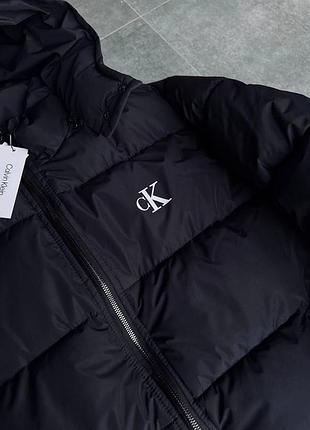 Черная мужская зимняя куртка calvin klein s-xxl