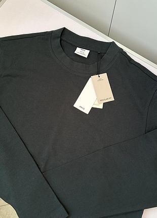 Чоловічий бавовняний лонгслів zara, новий світшот реглан лонгслив зара оригінал , 100% бавовна , розмір л,хл
