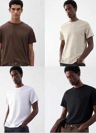 Новая мужская футболка h&amp;m, базовая хлопковая футболка hm размер м/л
