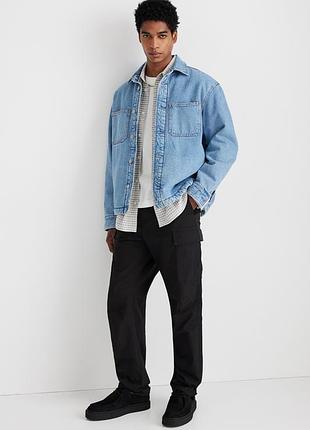 Брюки-карго h&amp;m regular fit ripstop, мужские новые оригинальные брюки карго hm черные м