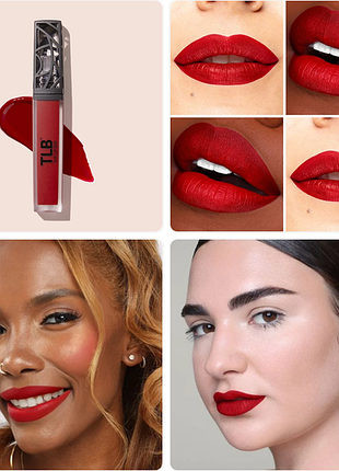 Мини размер матовая жидкая помада the lip bar bawse lady красная стойкая тинт тревел 1,5 ml