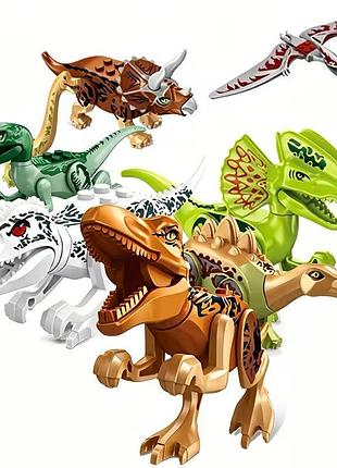 Дитячий конструктор набір фігурок 12шт динозаврів jurassic world для хлопчиків парк юрського періоду