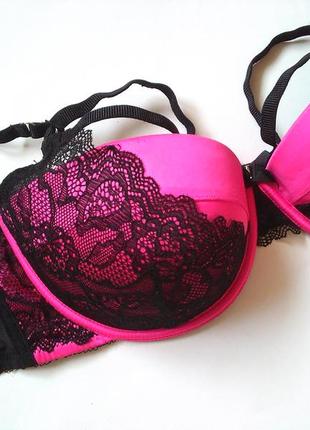 85d 38d/ 80d 75д безумно стильный атласный бюстгальтер с портупеями и кружевом