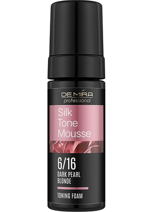 Тонирующая пенка для волос 6/16 silk tone mousse demira professional, 120 мл