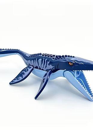 Конструктор динозавр 32см мозазавр jurassic world світ юрського періоду синій lego/легосумісний