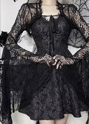 Ефектне мереживне болеро в готичному стилі (dark academia / gothic / lolita)