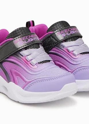 Кросівки дитячі skechers s-lights рожево-бузкові