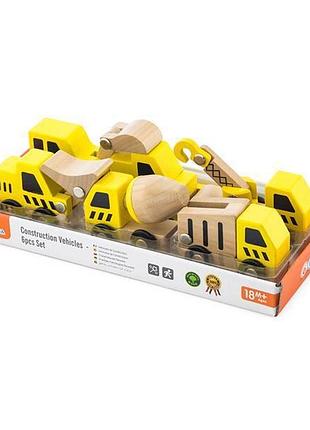 Набір машинок viga toys будтехніка 6 шт. (50541)