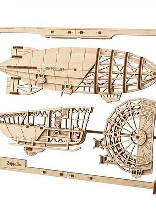 Деревянный механический 3d конструктор ugears цеппеллин (70208)
