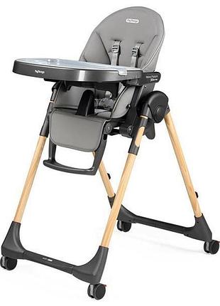Стільчик для годування peg-perego prima pappa follow me преміум сірий (ih01000002bl73)