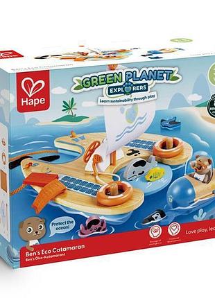 Игровой набор hape спасательный катамаран (e3427)