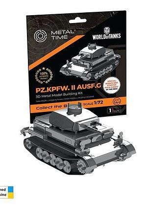 Коллекционная модель-конструктор metal time world of tanks танк pz.kpfw. ii ausf. g (mt061)