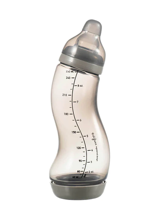 Антиколиковая бутылочка difrax s-bottle wide с силиконовой соской 310 мл серый (707 clay)