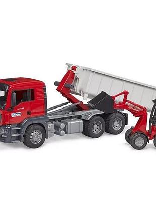 Модель bruder грузовик man tgs и мини-погрузчик schaffer 2630, 1:16 (03767)