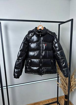 Пуховик polo ralph lauren глянцевый черный