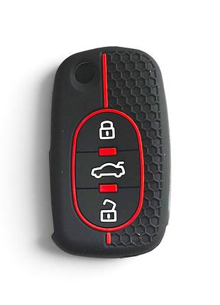 Чехол силиконовый для ключа audi черный
